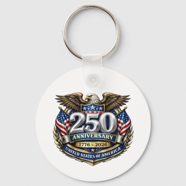 Chaveiro Pulseira de aniversário de 250 anos dos EUA (Frente)