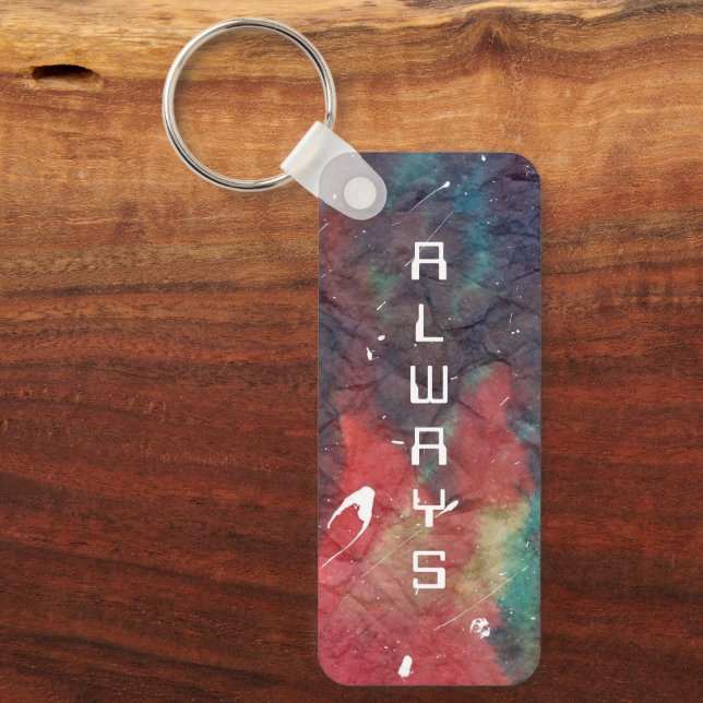 Chaveiro Pulseira de Arco-Íris Tie-Dye (Frente)