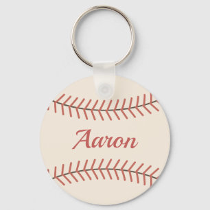 Chaveiro Pulseira de beisebol vintage personalizada vermelh