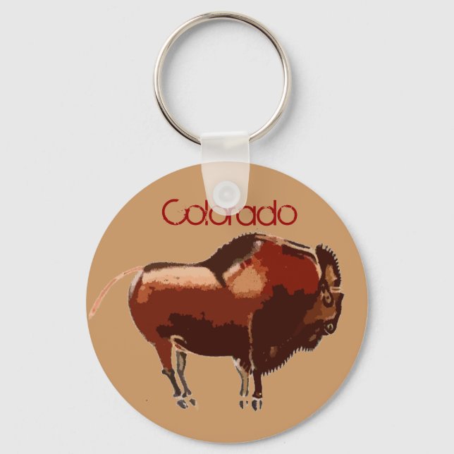 Chaveiro Pulseira de Bisão Pintado do Colorado (Frente)