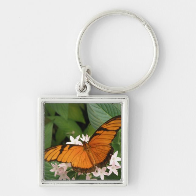 Chaveiro Pulseira de Borboleta Julia Laranja (Frente)
