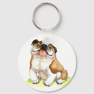 Chaveiro Pulseira de cachorrinho Bulldog Cartoon