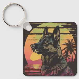 Chaveiro Pulseira de Cachorro Alemão Retro