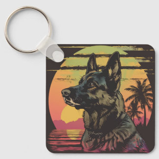 Chaveiro Pulseira de Cachorro Alemão Retro