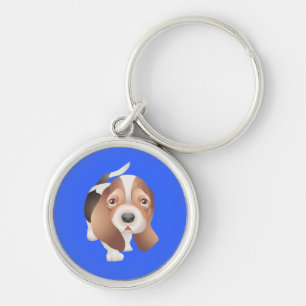 Chaveiro Pulseira de cachorro Basset Hound preto
