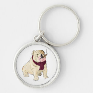 Chaveiro Pulseira de cachorro bulldog inglês cartoon