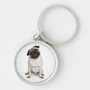 Chaveiro Pulseira de Cachorro Pug Fofinho