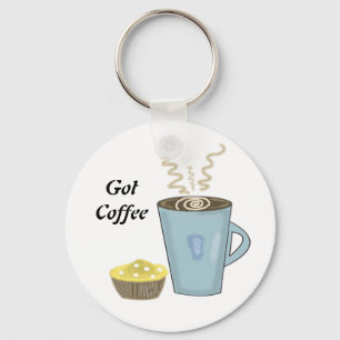 Chaveiro Pulseira de Caneca de Café e Muffin