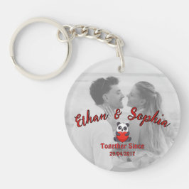 Chaveiro Pulseira de casal personalizada com mensagem român