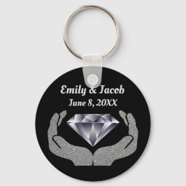 Chaveiro Pulseira de casamento Diamond Hands