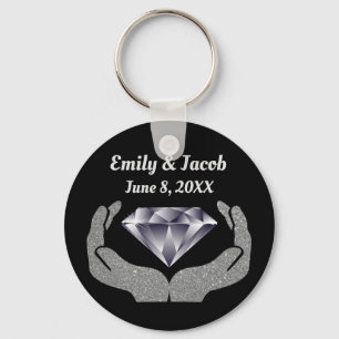 Chaveiro Pulseira de casamento Diamond Hands