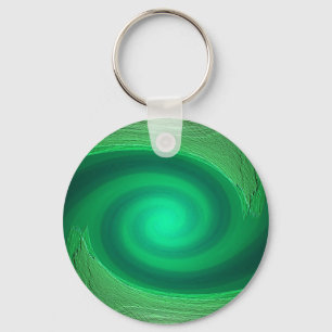 Chaveiro pulseira de chave abstrata redemoinho verde