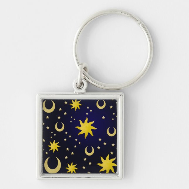 Chaveiro Pulseira de chave celestial escura (Frente)