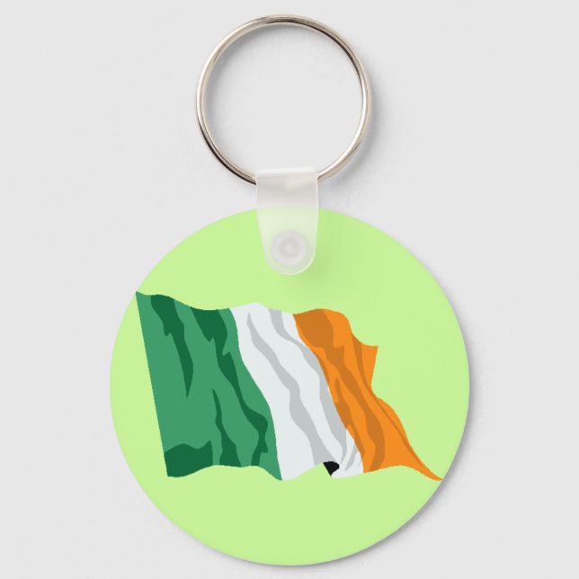 Chaveiro Pulseira de Chave com a Bandeira Irlandesa (Frente)