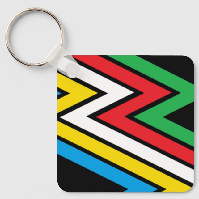 Chaveiro pulseira de chave com bandeira do orgulho da defic (Frente)
