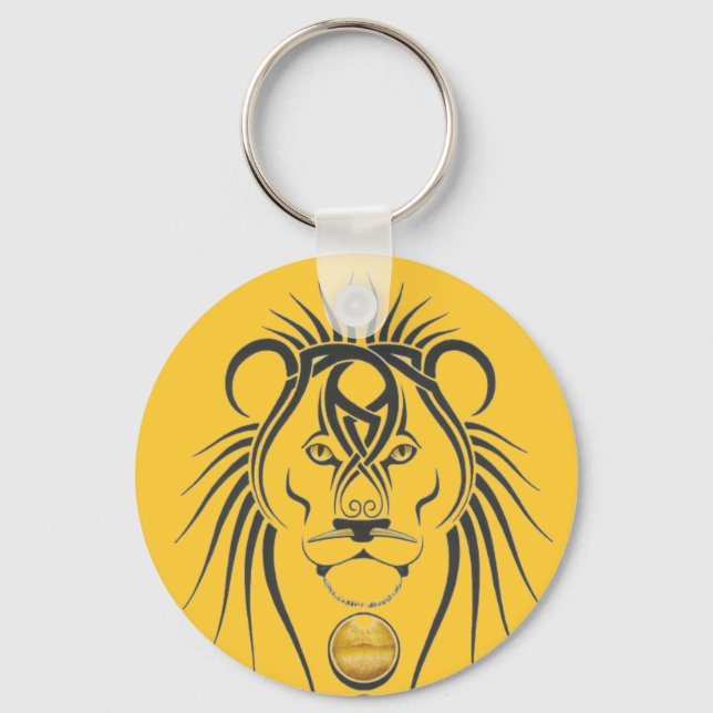 Chaveiro pulseira de chave com cabeça de tigre (Frente)