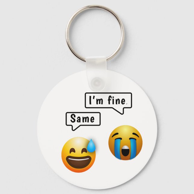 Chaveiro Pulseira de chave com carinha sorridente fofa (Frente)