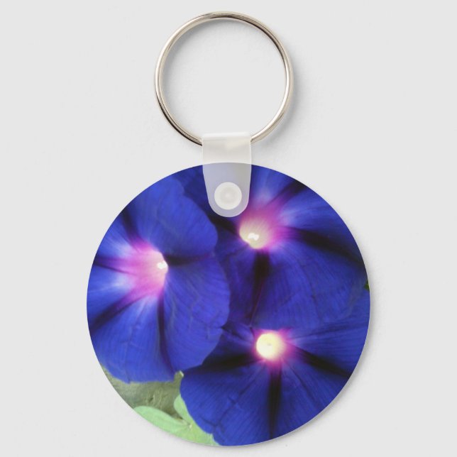 Chaveiro Pulseira de Chave com Flor de Ipomoea Roxa (Frente)