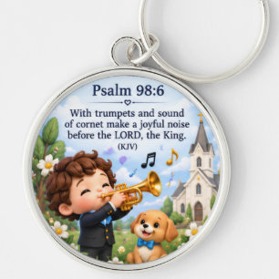 Chaveiro Pulseira de chave com música de trombeta cristã do