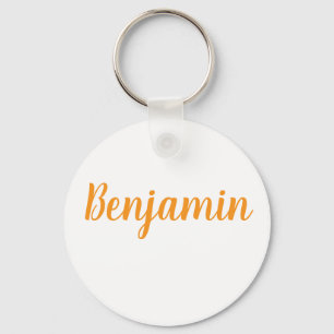Chaveiro pulseira de chave com nome Benjamin em metal