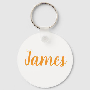 Chaveiro Pulseira de chave com o nome James em metal