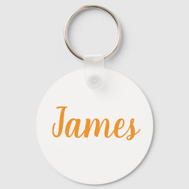 Chaveiro Pulseira de chave com o nome James em metal (Frente)