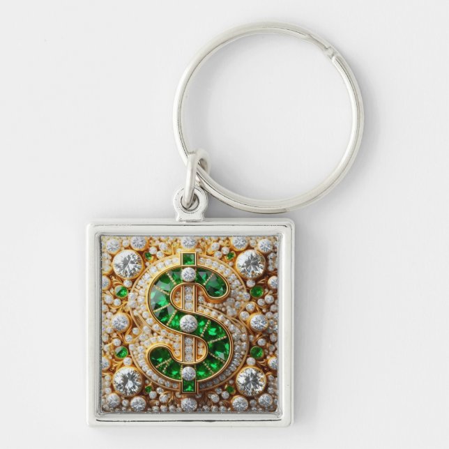 Chaveiro Pulseira de chave com símbolo de dólar (Frente)