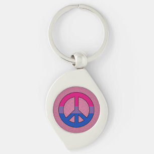 Chaveiro Pulseira de chave com sinal de paz da bandeira da