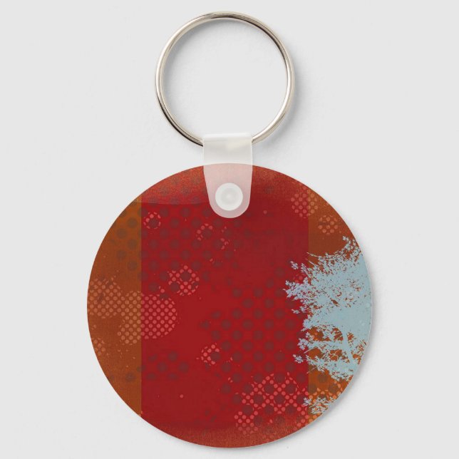 Chaveiro Pulseira de chave de árvore abstrata desgastada (Frente)