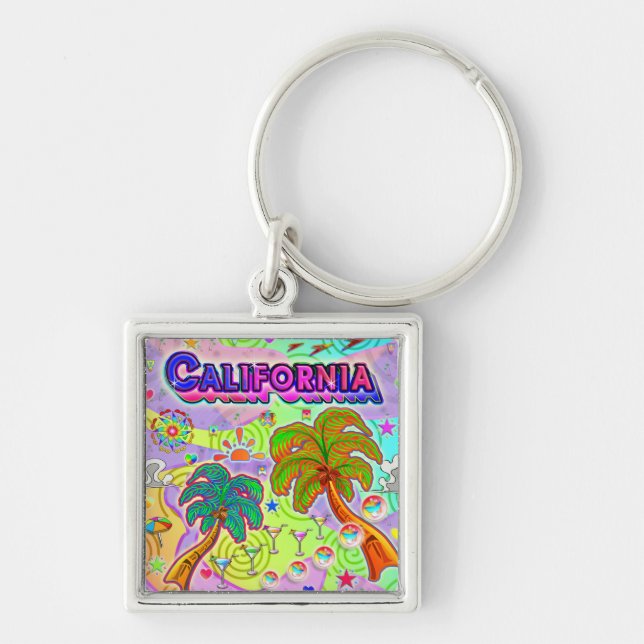 Chaveiro Pulseira de chave de destino de férias na Califórn (Frente)