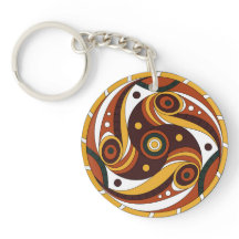 Pulseira de chave espiral solar Trypillian redonda