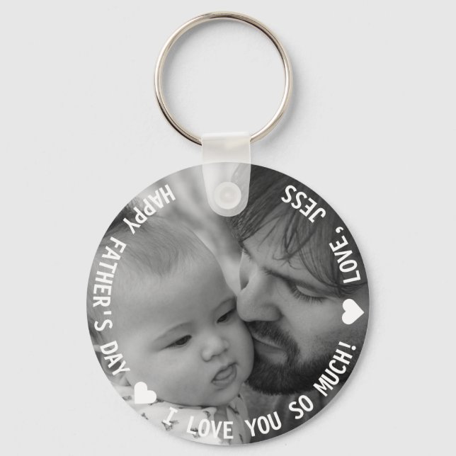 Chaveiro Pulseira de Chave Personalizada Papai, Eu Te Amo P (Frente)