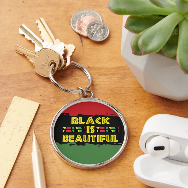 Chaveiro Pulseira de Chave Preto É Bela - Presente de Argol (Mesa)