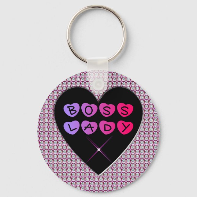 Chaveiro Pulseira de Chaves Boss Lady Diamonds (Frente)