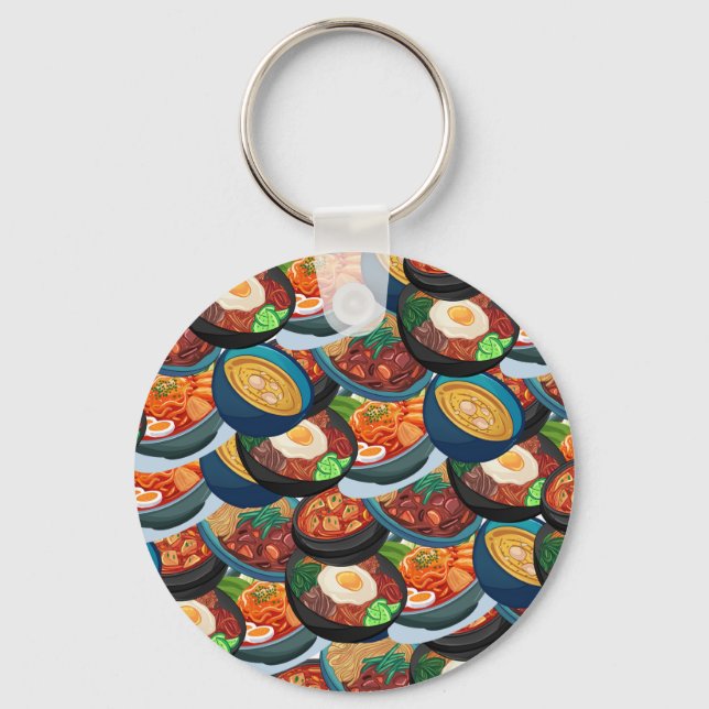 Chaveiro Pulseira de comida coreana (Frente)