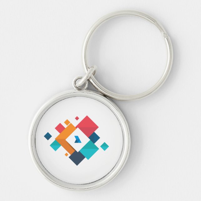 Chaveiro Pulseira de Cor Geométrica (Frente)