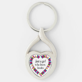 Chaveiro Pulseira de Coração com a Menina do Livro