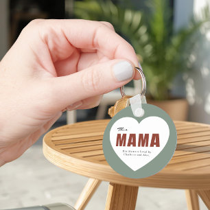 Chaveiro Pulseira de Coração de Mama Personalizada Moderna