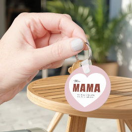 Chaveiro Pulseira de Coração de Mama Personalizada Moderna