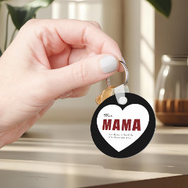 Chaveiro Pulseira de Coração de Mama Personalizada Moderna