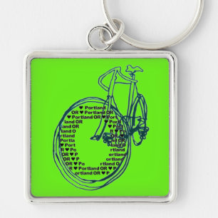 Chaveiro Pulseira de Coração de Portland Bicicleta