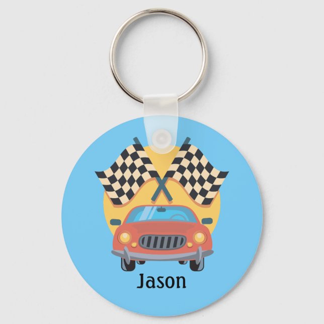 Chaveiro Pulseira de Corrida de Carro Tema Personalizado (Frente)