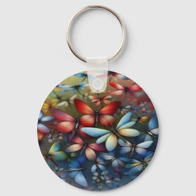 Chaveiro Pulseira de Dragonflies Elegantes (Frente)