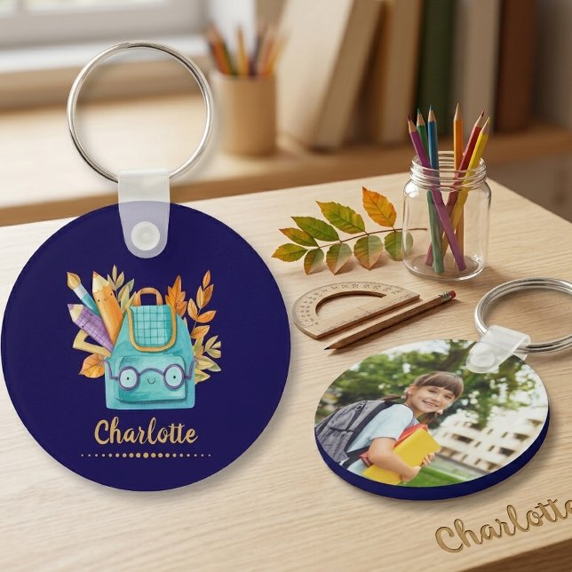 Chaveiro Pulseira de Estrela com Nome de Foto Personalizada (Criador carregado)