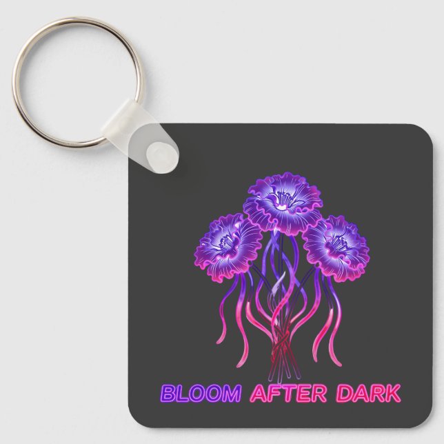 Chaveiro Pulseira de Flor de Bioluminescência (Frente)