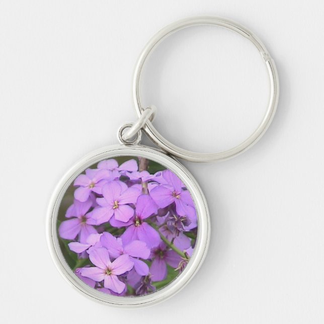 Chaveiro Pulseira de Flores Roxas (Frente)