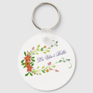 Chaveiro Pulseira de flores silvestres La Vita è Bella