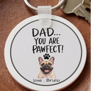 Chaveiro Pulseira de Foto Personalizada de Pai de Cachorro 