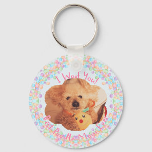 Chaveiro Pulseira de Foto Personalizada de Poodle Melhor Pr