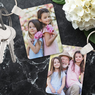 Chaveiro Pulseira de Fotos Personalizada de Duas Faces para